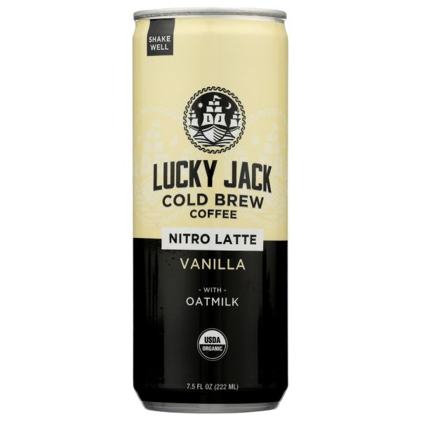 LUCKY JACK: Nitro Latte Vanilla With Oatmilk Coffee, 7.5 fo