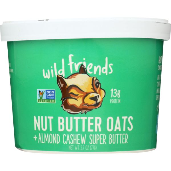 WILD FRIENDS: Almond Cashew Nut Butter Oats, 2.7 oz