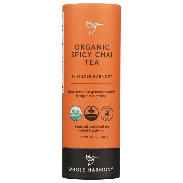 WHOLE HARMONY: Organic Spicy Chai Tea, 1.58 oz