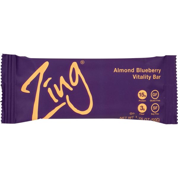 ZING BARS: Almond Blueberry Bar, 1.76 oz