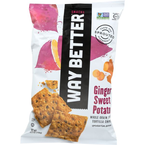 WAY BETTER SNACKS: Ginger Sweet Potato Chips, 5.5 oz