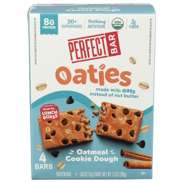 PERFECT FOODS: Cookie Dough Oatmeal Oaties 4 Bars, 7.3 oz