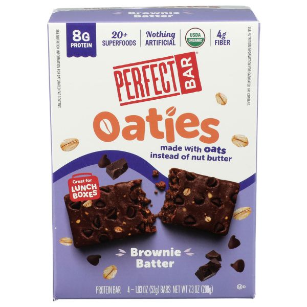 PERFECT FOODS: Brownie Batter Oaties 4 Bars, 7.33 oz