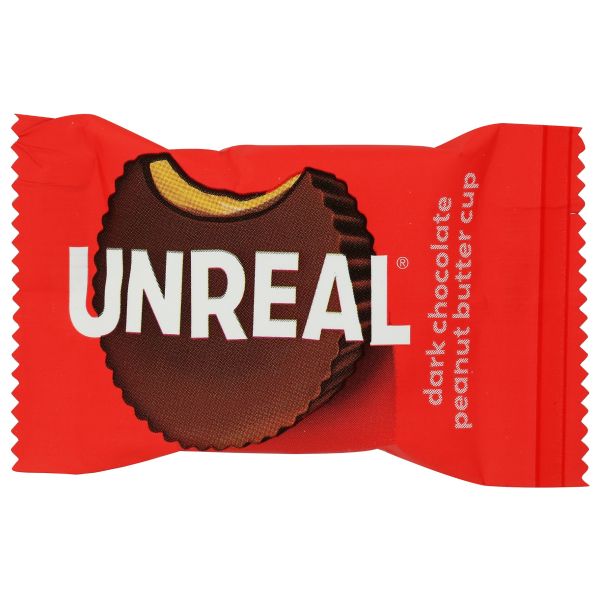 UNREAL: Dark Chocolate Peanut Butter Cups, 0.53 oz