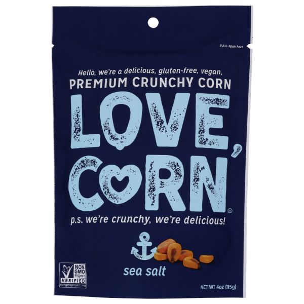 LOVE CORN: Sea Salt Crunchy Corn, 4 oz
