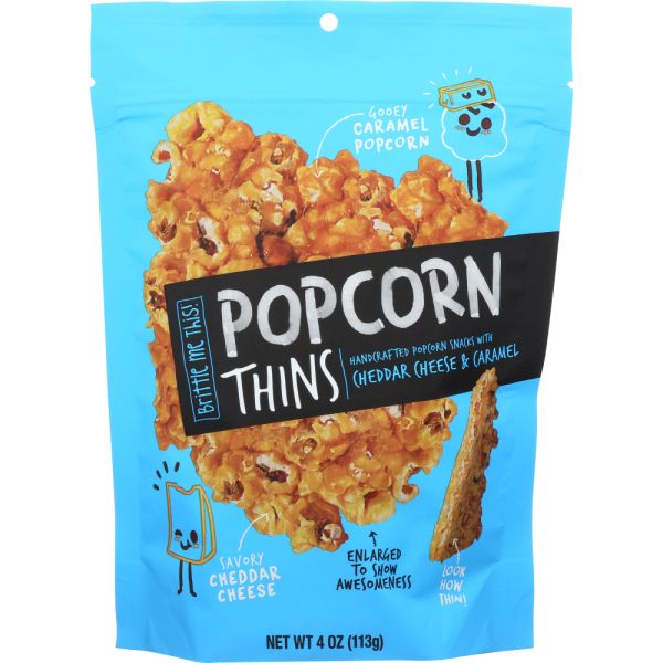 POPCORN THINS: Popcorn Thin Cheddar Caramel, 4 oz