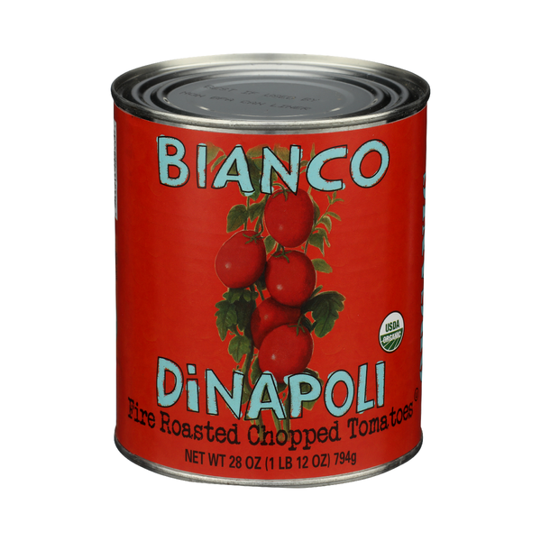 BIANCO DINAPOLI: Organic Fire Roasted Chopped Tomatoes, 28 oz