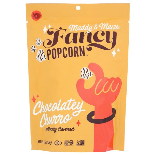 MADDY & MAIZE: Chocolatey Churro Popcorn, 4.5 oz