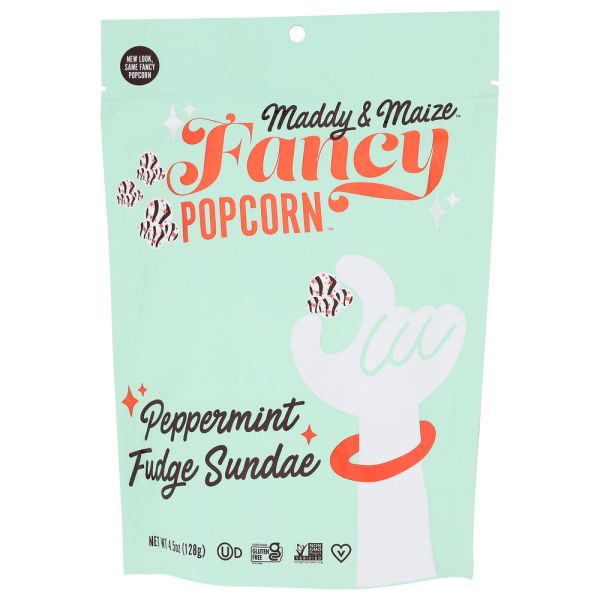MADDY & MAIZE: Peppermint Fudge Sundae Popcorn, 4.5 oz