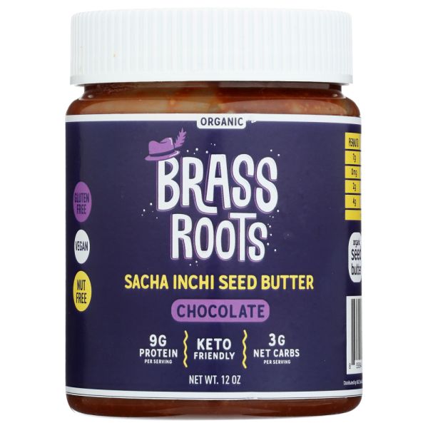 BRASS ROOTS: Chocolate Sacha Inchi Seed Butter, 12 oz