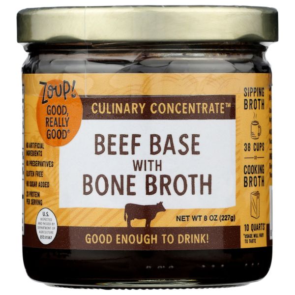 ZOUP GOOD REALLY: Bone Broth Cncrnte Beef, 8 OZ