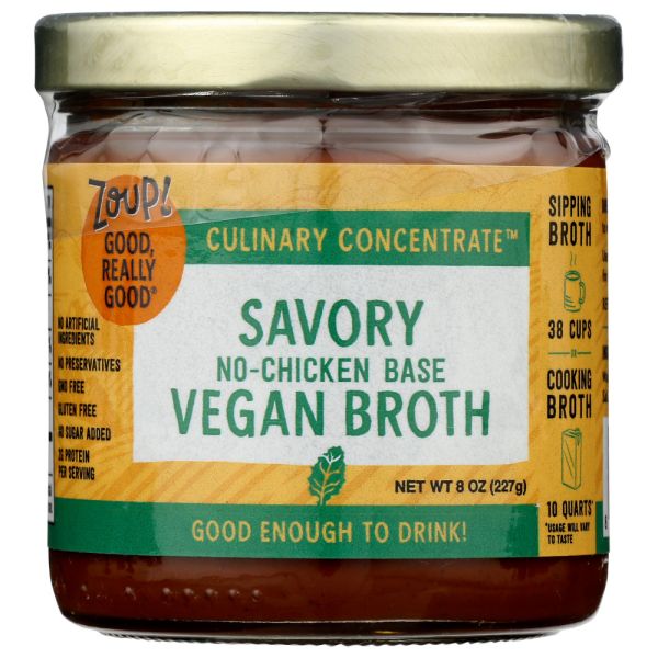 ZOUP GOOD REALLY: Broth Cncrnte Savry Vegan, 8 OZ
