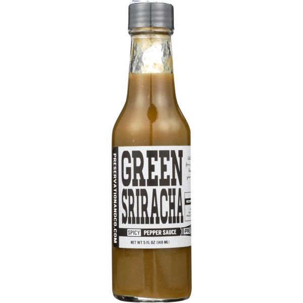 PRESERVATION & CO: Sauce Hot Green Sriracha, 5 fo