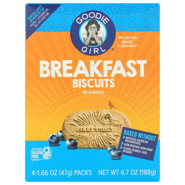 GOODIE GIRL: Biscuit Brkfst Blueberry, 6.64 oz