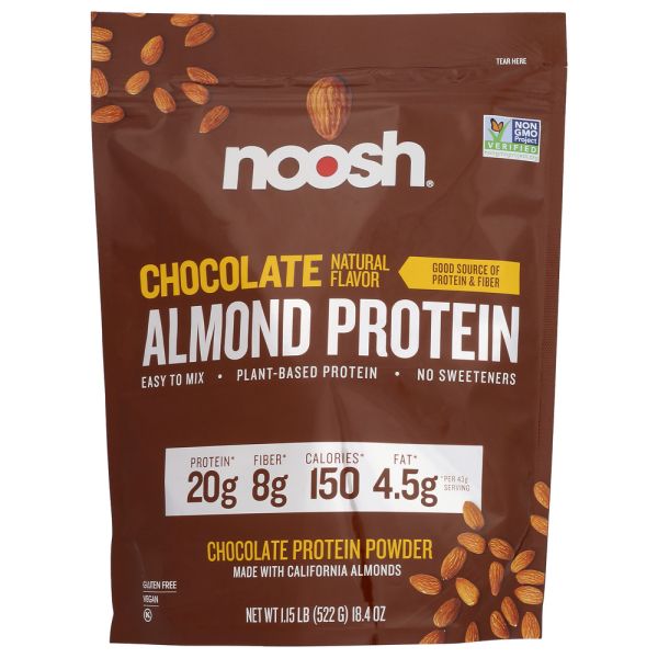 NOOSH: Almond Protein Powder Chocolate, 1.15 lb