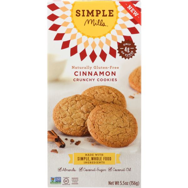 SIMPLE MILLS: Crunchy Cinnamon Cookies, 5.5 oz