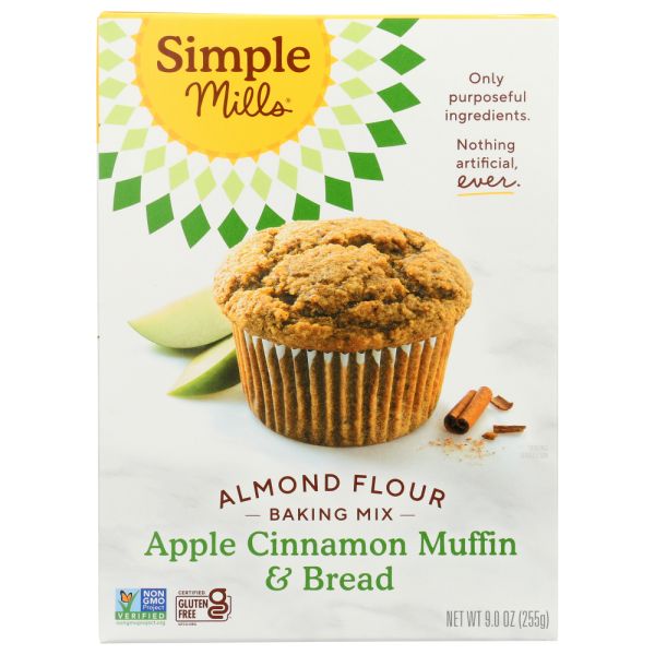SIMPLE MILLS: Apple Cinnamon Muffin Mix, 9 oz