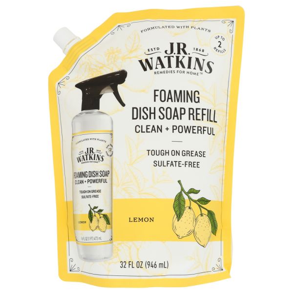 WATKINS: Soap Dish Foamn Lemon Ref, 32 fo