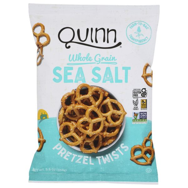 QUINN: Whole Grain Gluten Free Sea Salt Twists, 5.6 oz