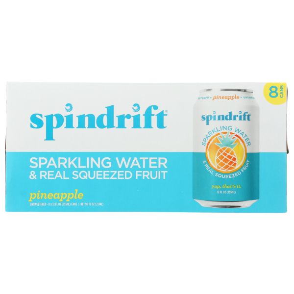 SPINDRIFT: Pineapple Sparkling Water 8pk, 96 fo
