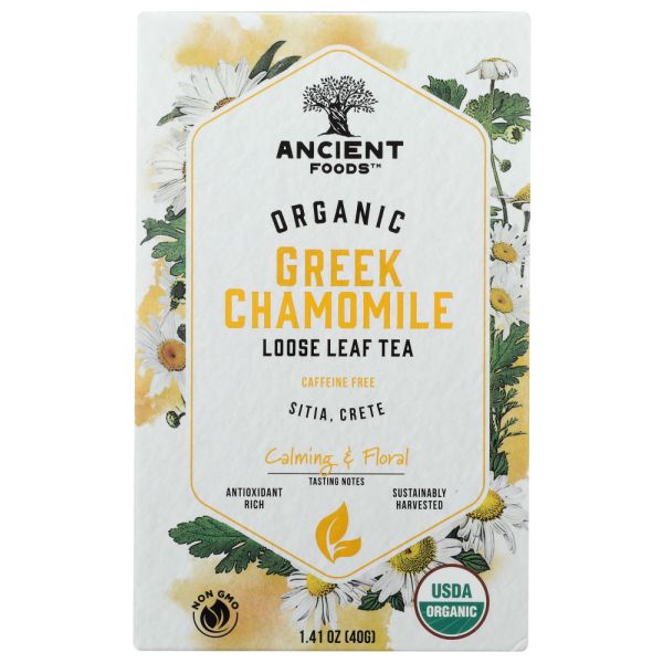 ANCIENT FOODS: Organic Greek Chamomile Tea, 40 gm