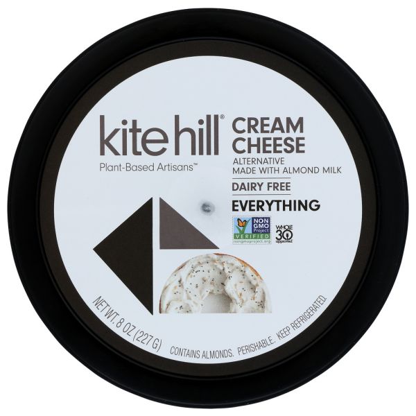 KITE HILL: Almond Milk Cream Cheese Style Spread Everything, 8 oz