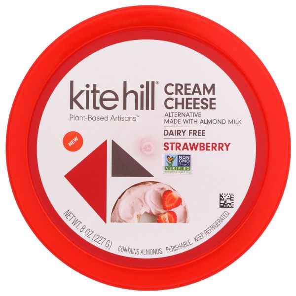 KITE HILL: Almond Milk Cream Cheese Style Spread Strawberry, 8 oz