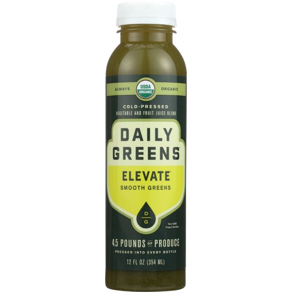 DRINK DAILY GREENS: Elevate Smooth Greens Cold Pressed, 12 fl oz