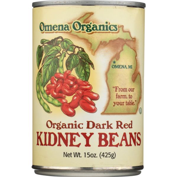 OMENA ORGANICS: Beans Kidney Dark Red Organic, 15 oz