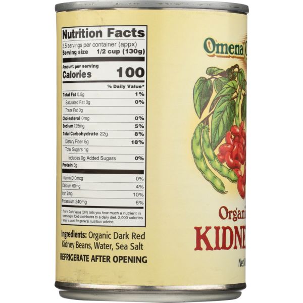 OMENA ORGANICS: Beans Kidney Dark Red Organic, 15 oz