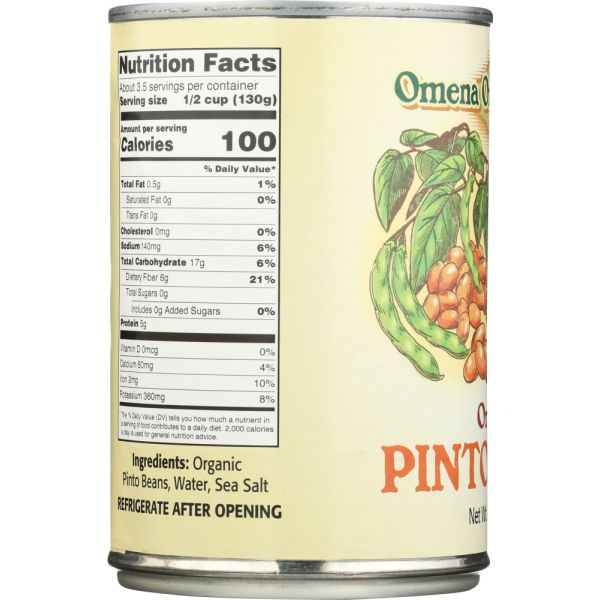 OMENA ORGANICS: Beans Pinto Canned Organic, 15 oz