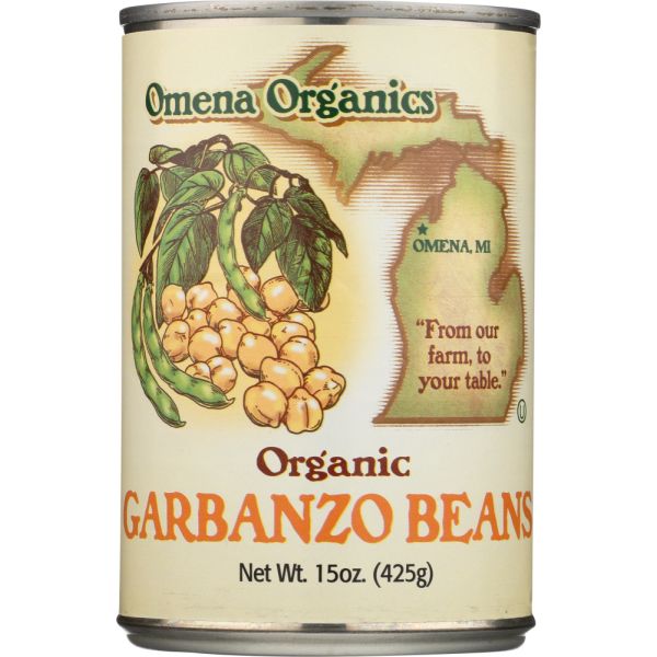 OMENA ORGANICS: Beans Garbanzo Canned Organic, 15 oz