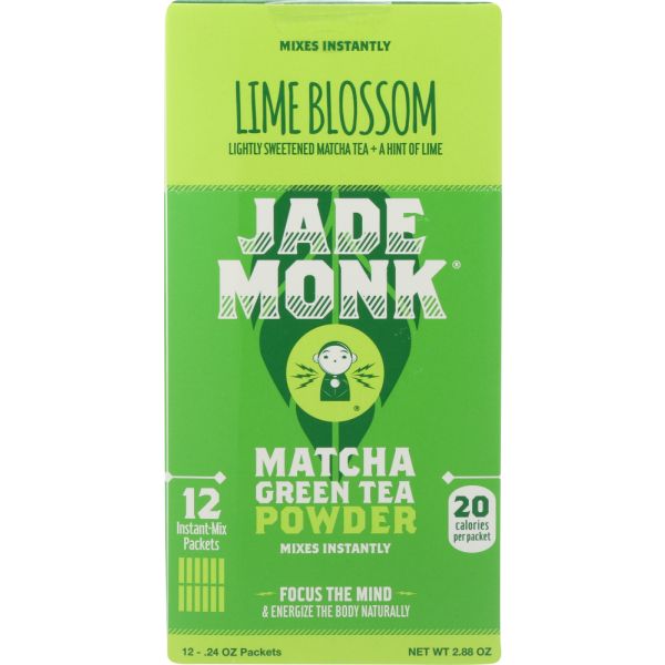 JADE MONK: Lime Blossom Matcha Tea, 2.88 oz