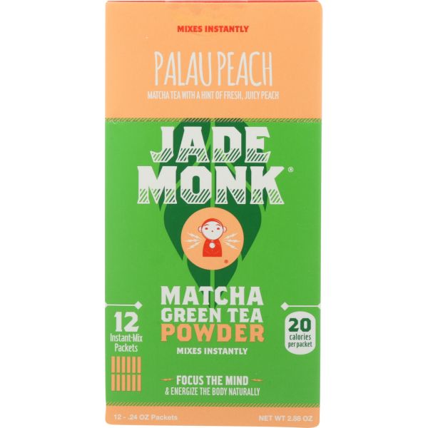 JADE MONK: Palau Peach Matcha Tea, 2.88 oz