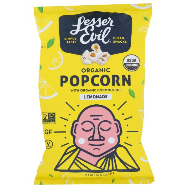 LESSER EVIL: Popcorn Rte Lemonade, 5 oz