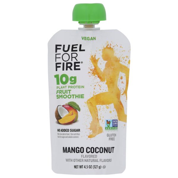 FUEL FOR FIRE: Mango Coconut Plant Protein Fruit Smoothie, 4.5 oz