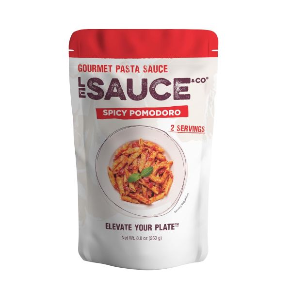 LE SAUCE AND CO: Spicy Pomodoro Gourmet Pasta Sauce, 8.8 oz