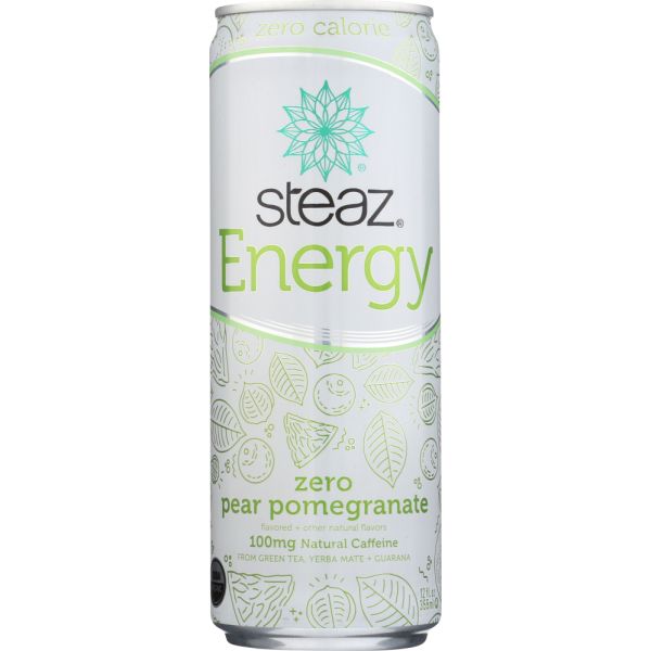 STEAZ: Zero Pear Pomegranate Energy Beverage, 12 fl oz