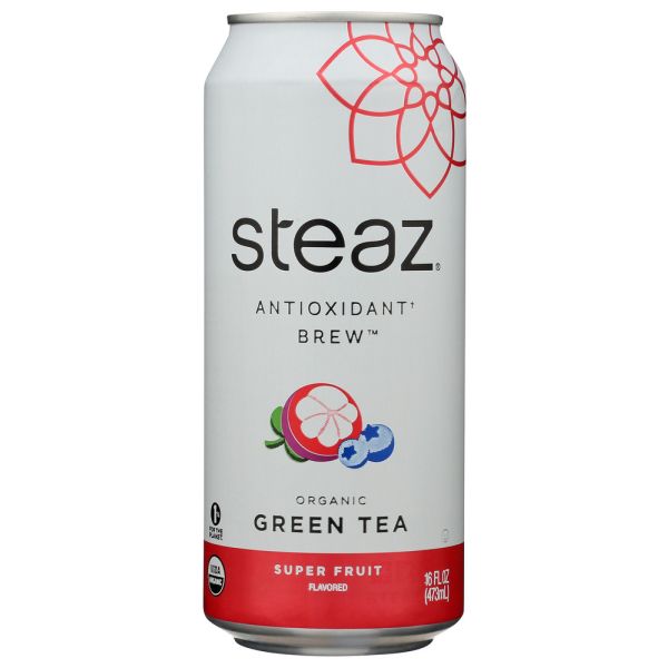 STEAZ: Super Fruit Organic Green Tea, 16 fo