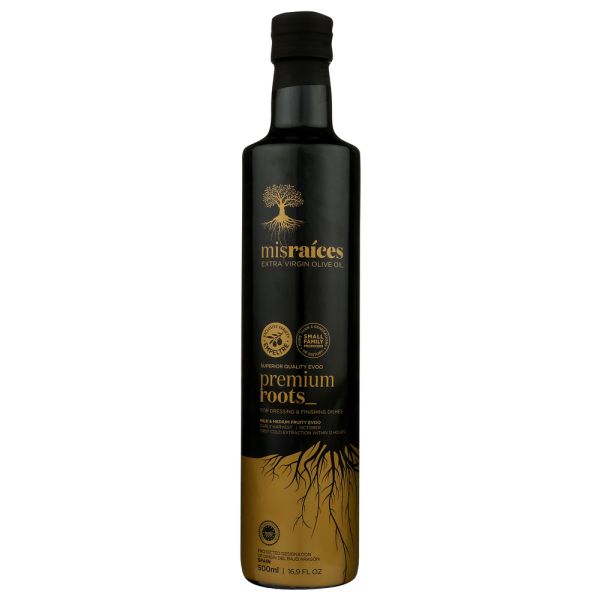 MIS RAICES: Premium Roots Extra Virgin Olive Oil, 16.9 oz