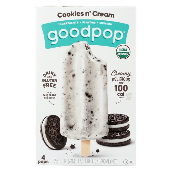 GOODPOP: Pop 4Ct Cookies N Cream, 10 fo