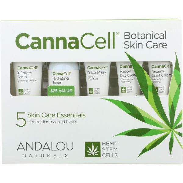 ANDALOU NATURALS: CannaCell Botanical Skin Care Get Started Kit, 5 pc
