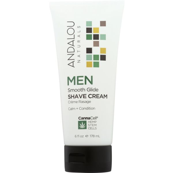 ANDALOU NATURALS: Cream Shave Men Smth Glid, 6 fo