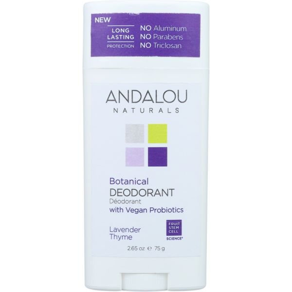 ANDALOU NATURALS: Lavender Thyme Botanical Deodorant, 2.65 oz