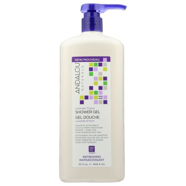 ANDALOU NATURALS: Lavender Thyme Shower Gel, 32 fo