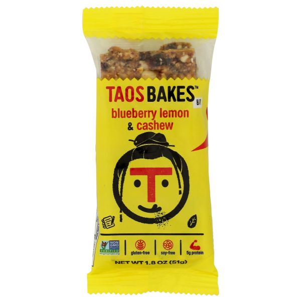 TAOS BAKES: Blueberry Lemon & Cashew Snack Bar, 1.8 oz