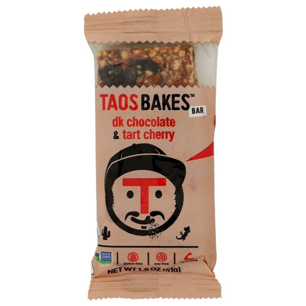 TAOS BAKES: Dark Chocolate & Tart Cherry Snack Bar, 1.8 oz