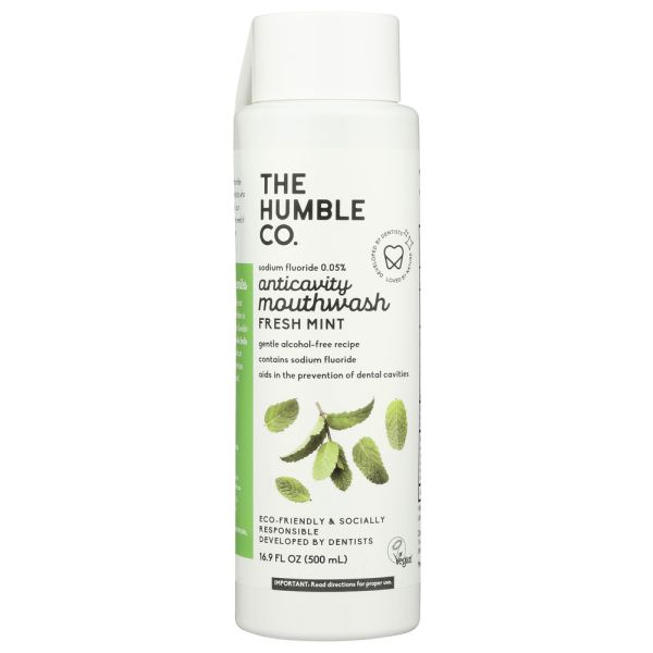 THE HUMBLE CO: Fresh Mint Anticavity Mouthwash, 16.9 fo