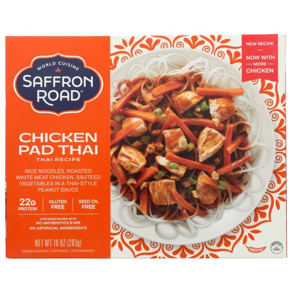 SAFFRON ROAD: Pad Thai Chicken with Rice Noodles, 11 oz