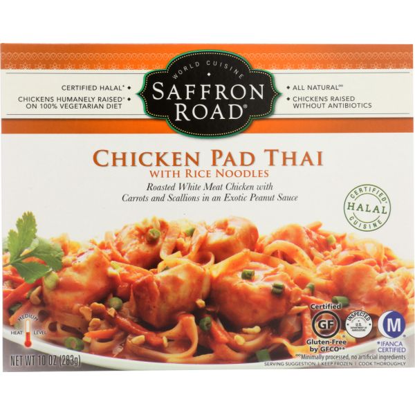 SAFFRON ROAD: Pad Thai Chicken with Rice Noodles, 11 oz